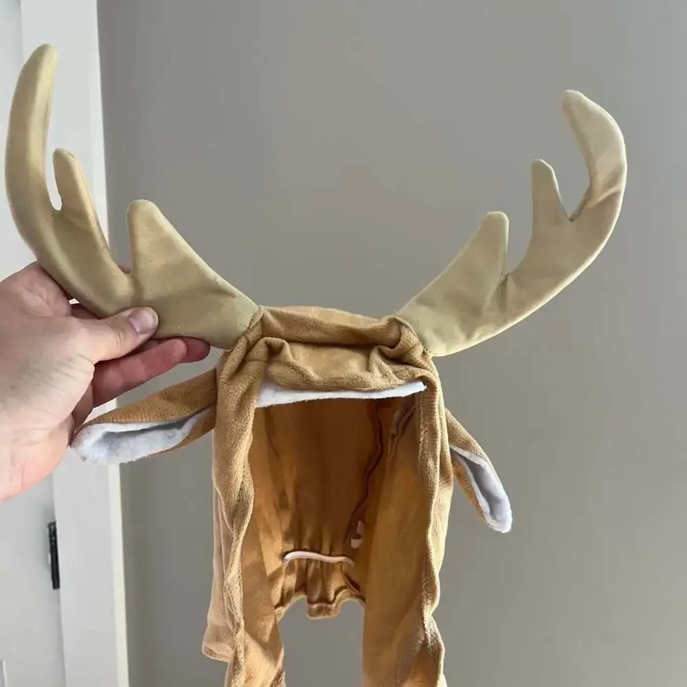 Whitetail Deer Costume Kids size small Jumpsuit Brown with headpiece, etc